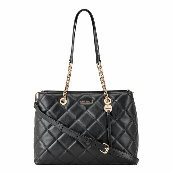 Nine West Women's Meilani Carryall Tote - Chic Cream, Roomy Designer Bag For Work & Everyday, 23.5" Wide