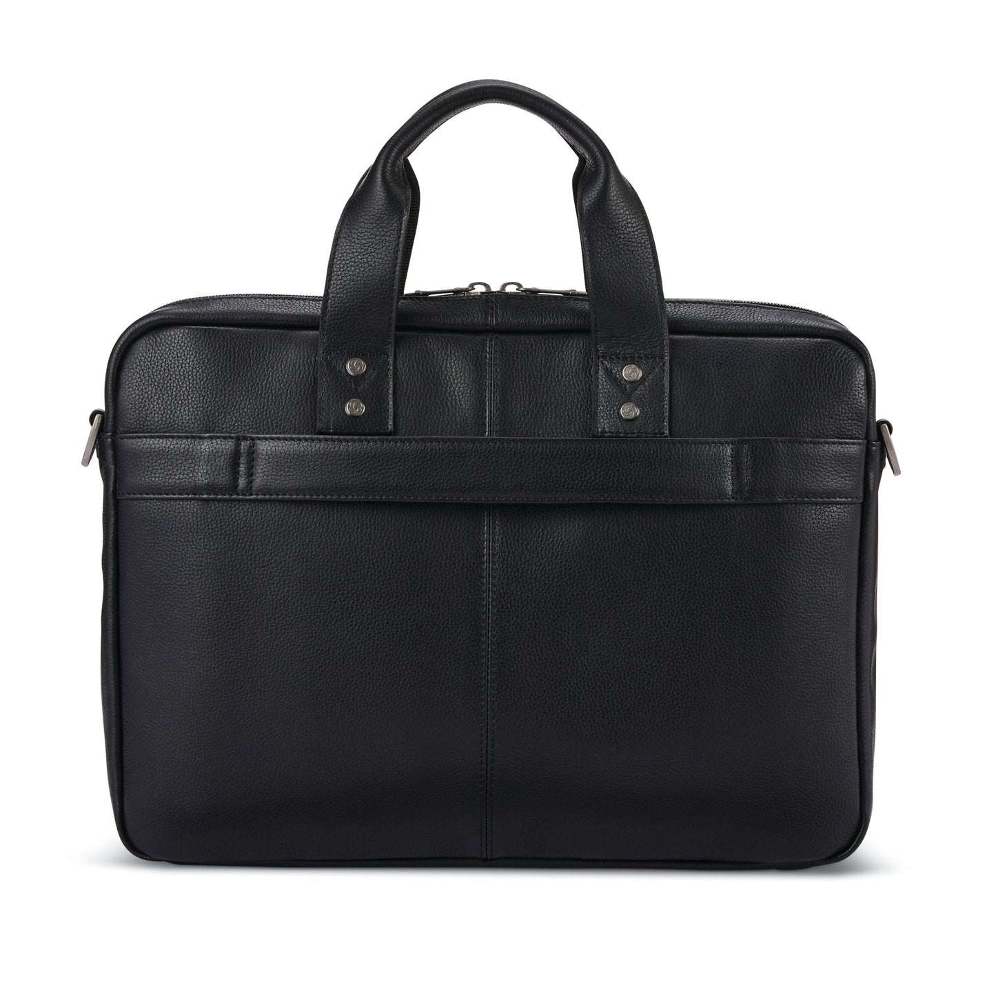 Samsonite Classic Leather Slim Brief Bag - Black