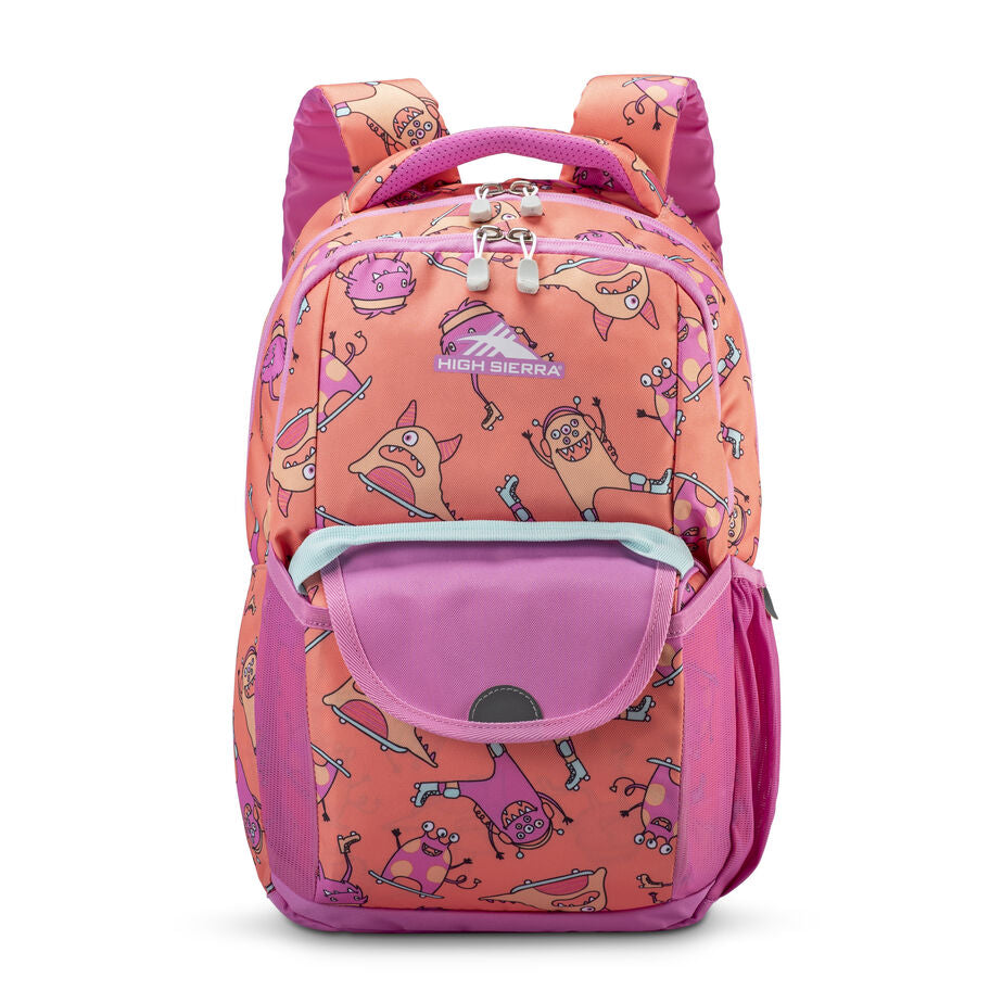 High Sierra Ollie Lunchkit Backpack - Monster On Wheels Coral