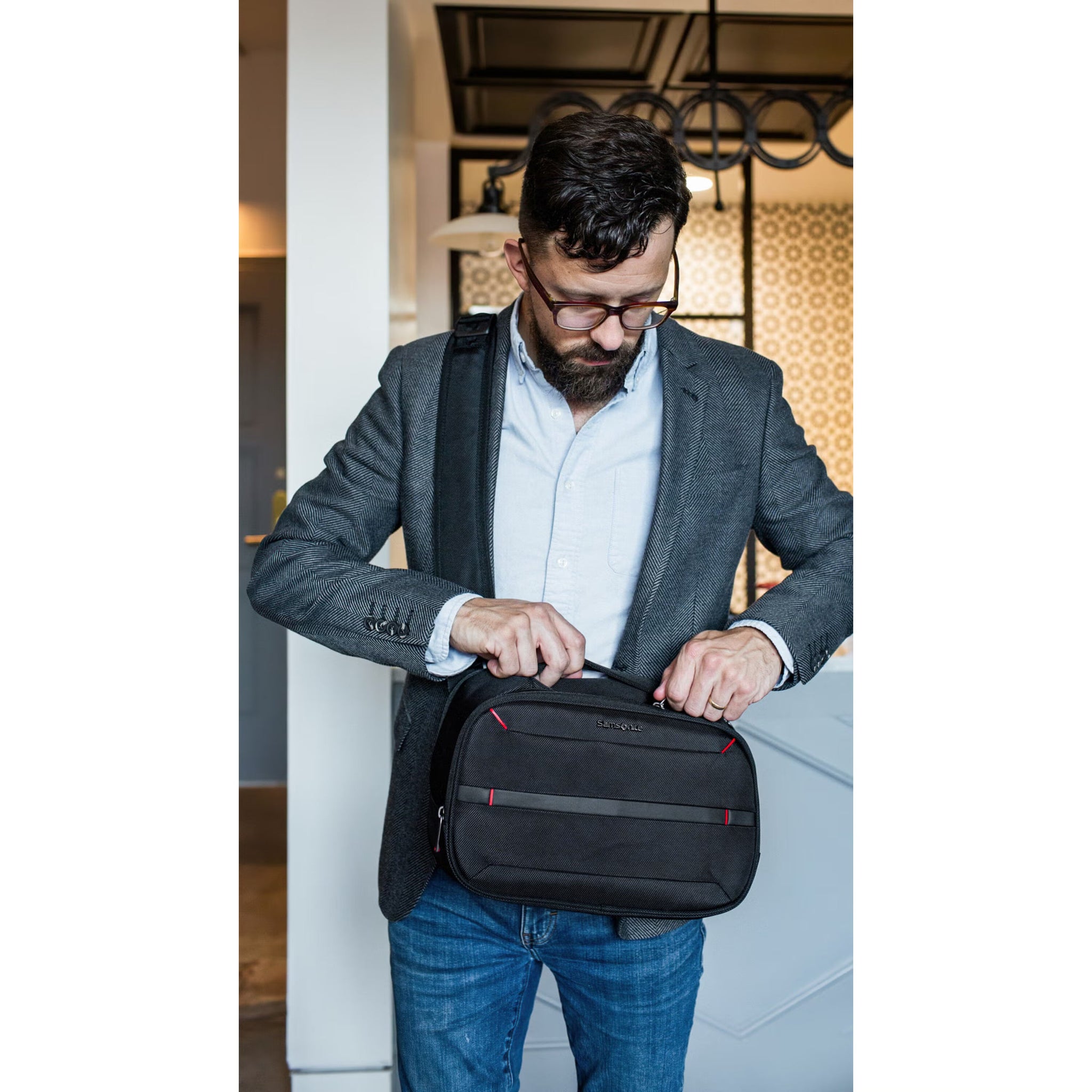 Sac à bandoulière commuter Samsonite Xenon 4.0 - Noir