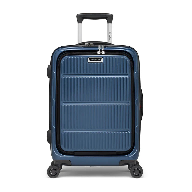 Valise rigide à chargement frontal Streamlite Pro Spinner de Samsonite - Bleu acier