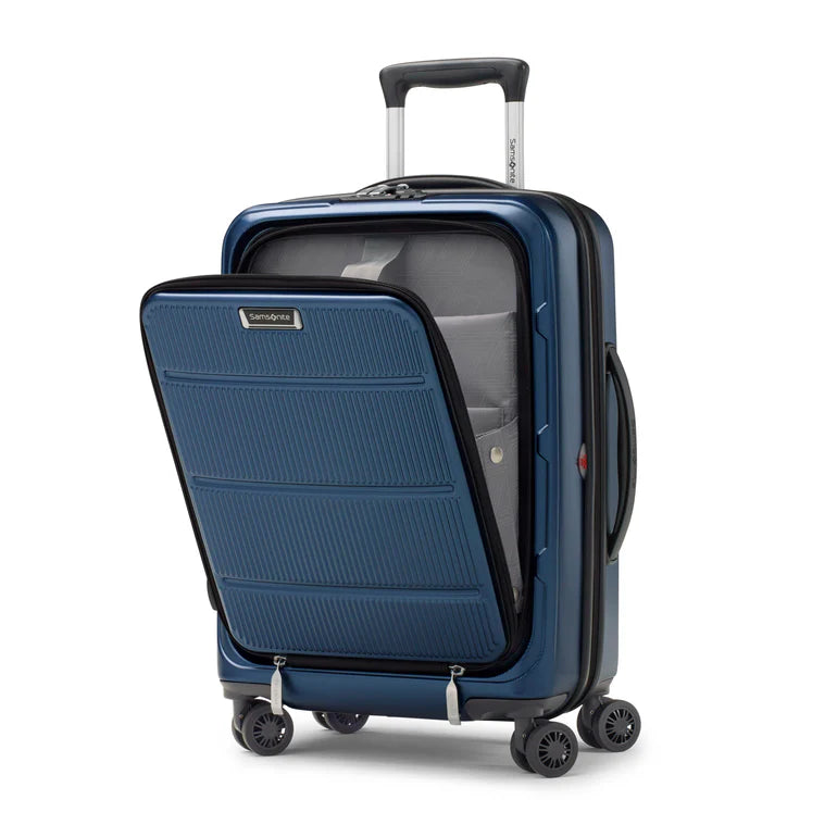 Valise rigide à chargement frontal Streamlite Pro Spinner de Samsonite - Bleu acier