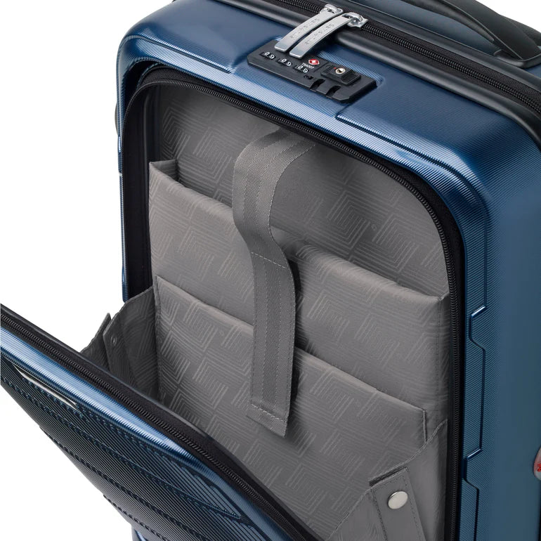 Valise rigide à chargement frontal Streamlite Pro Spinner de Samsonite - Bleu acier