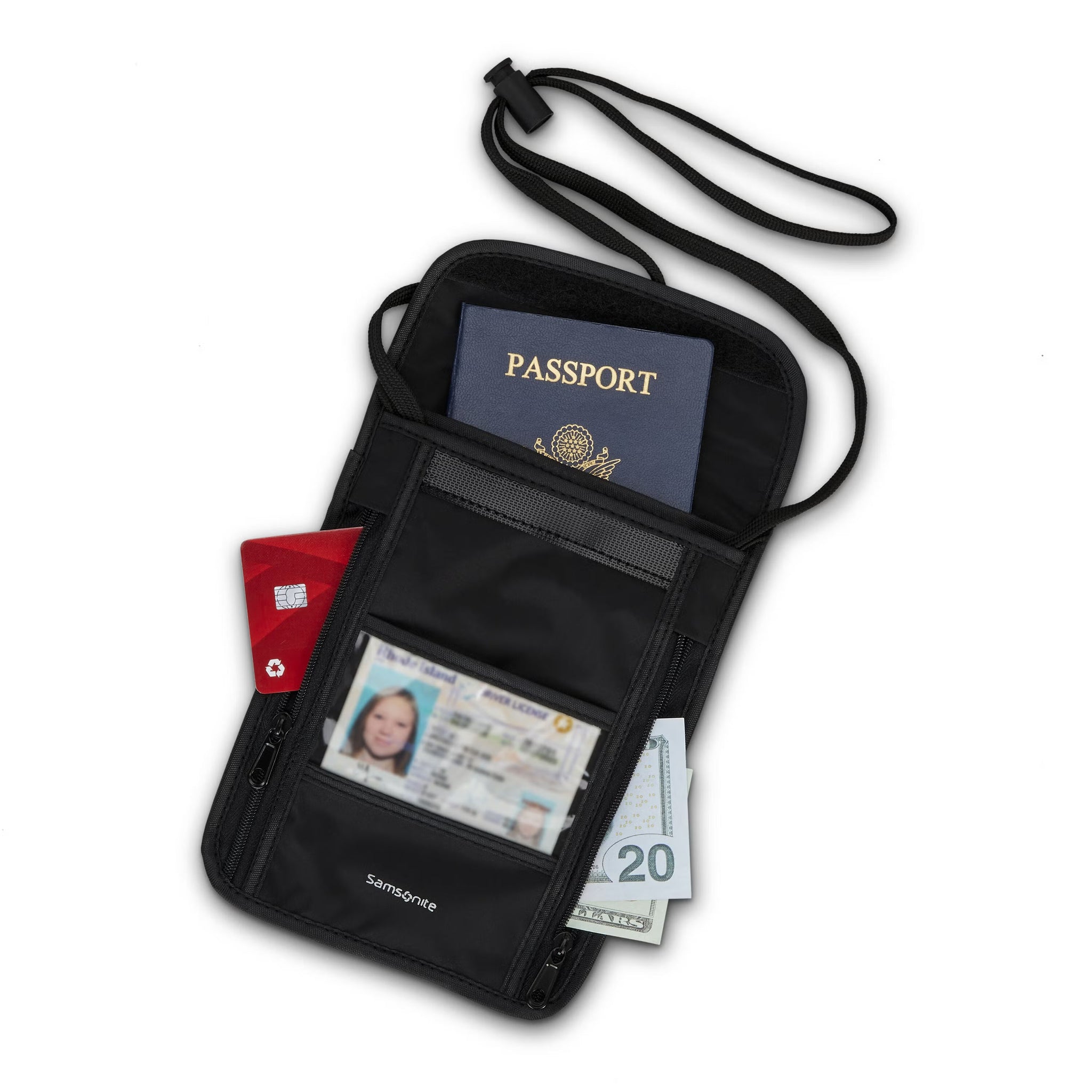 Samsonite RFID Neck Pouch - Black
