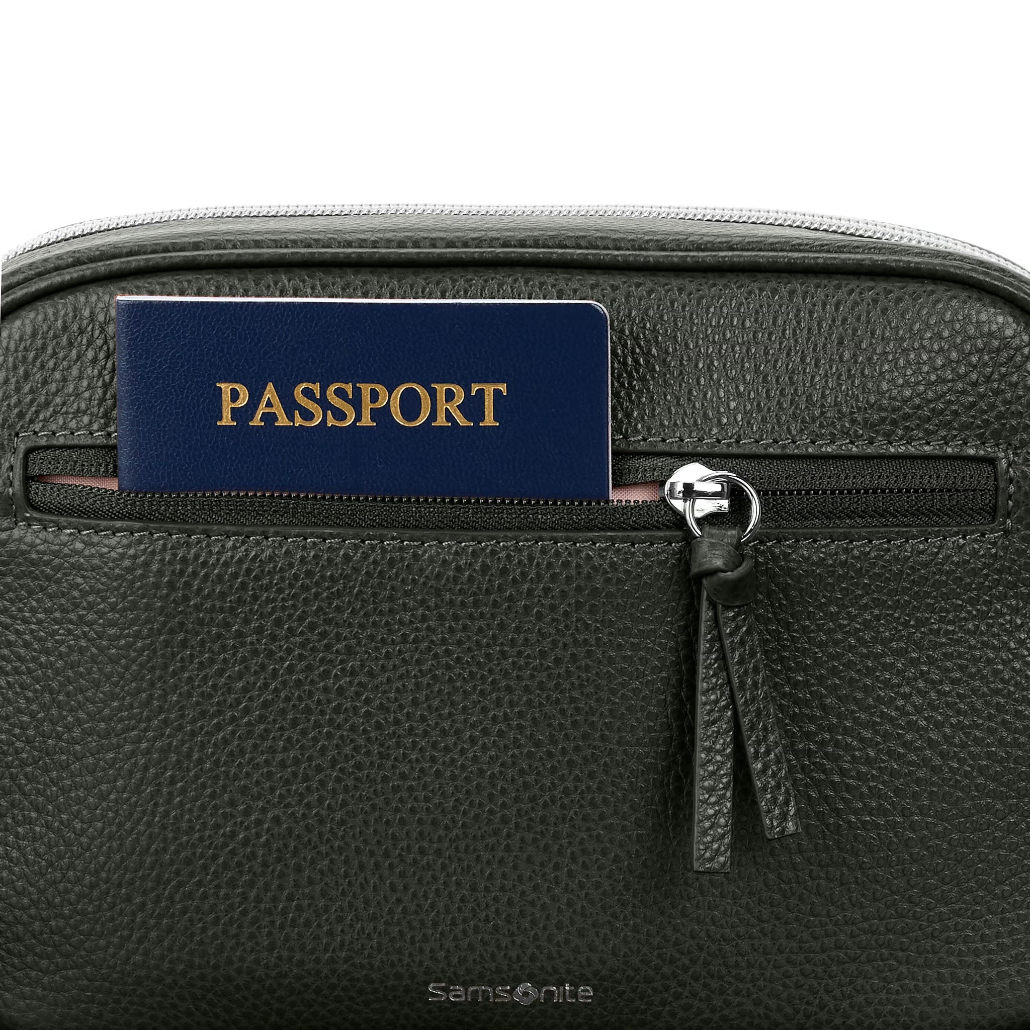 Samsonite Solution Mobile 2 Sac bandoulière en cuir RFID