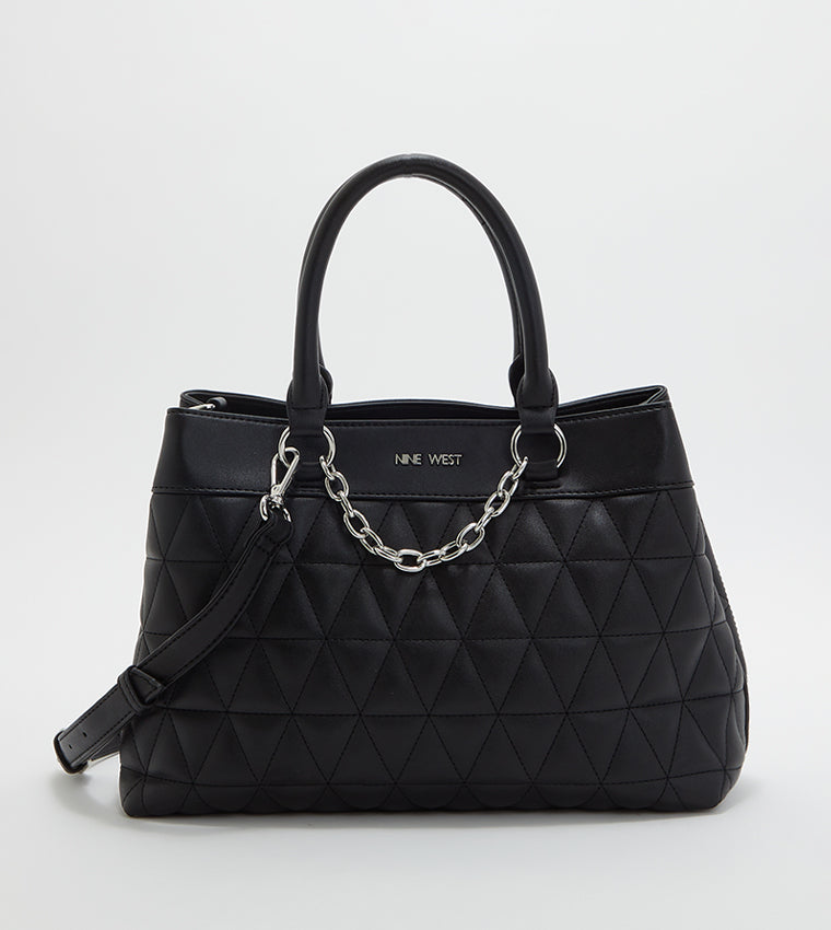 Sac cartable à fermeture à bouton-pression Nine West Judilee - Noir