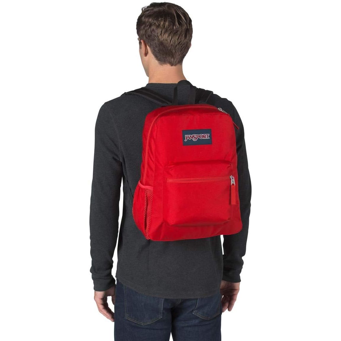 JanSport Cross Town Plus Laptop Backpack - Red Tape