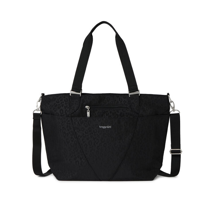 Baggallini Avenue Tote - Black Cheetah