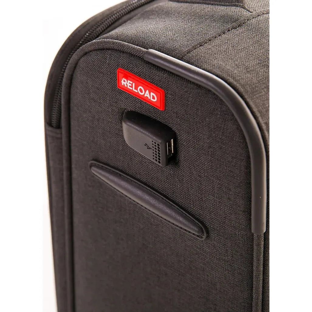 Air Canada Omni Collection Softside Carry On Spinner Luggage - Charcoal