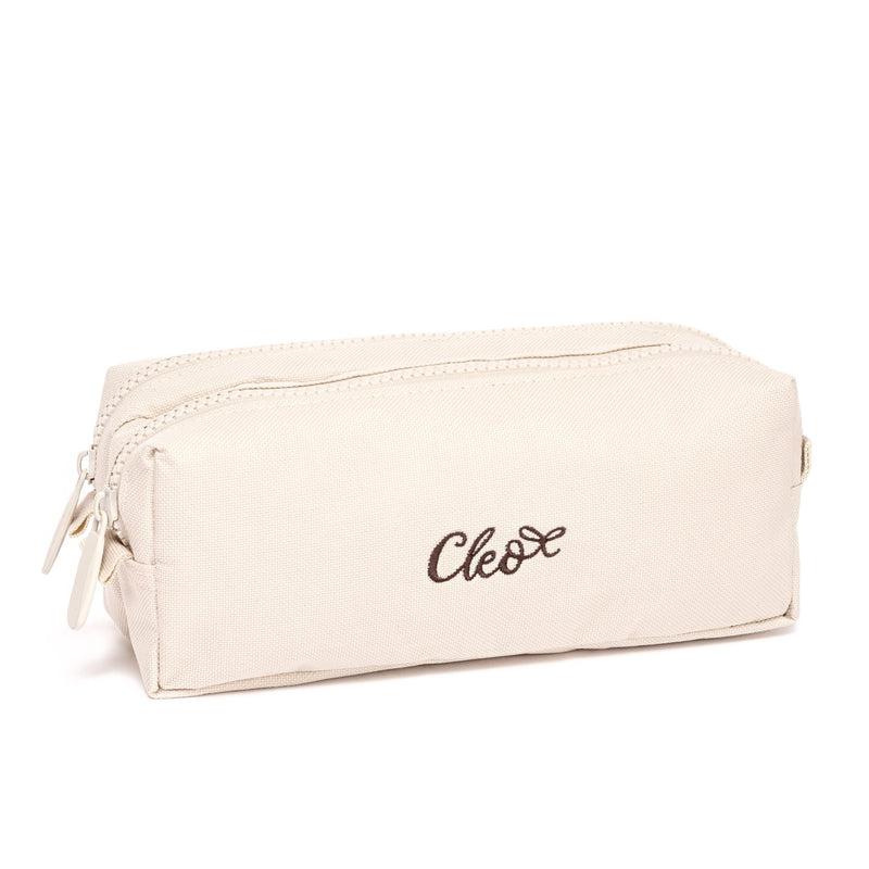 Trousse Cléo 2 Compartiments - Beige