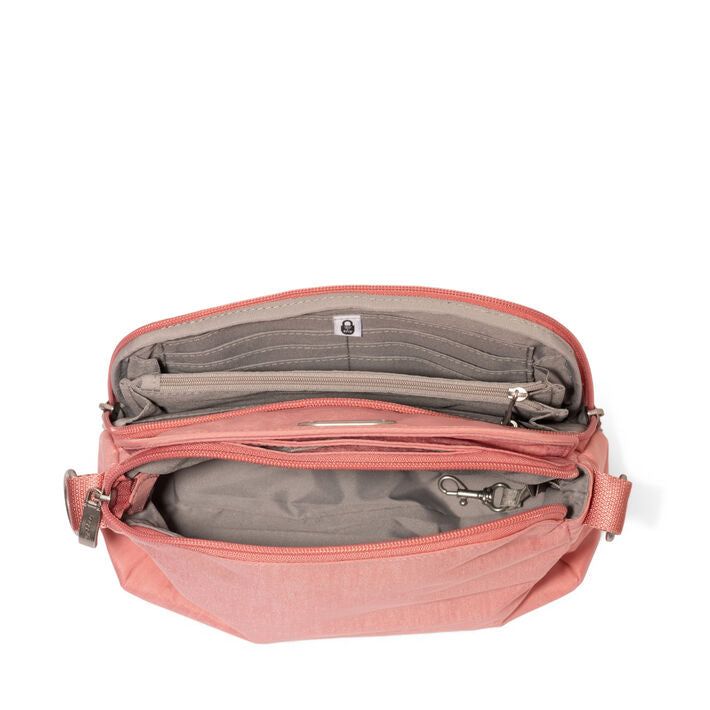 Baggallini Coastal Flip Lock Crossbody - Terracotta