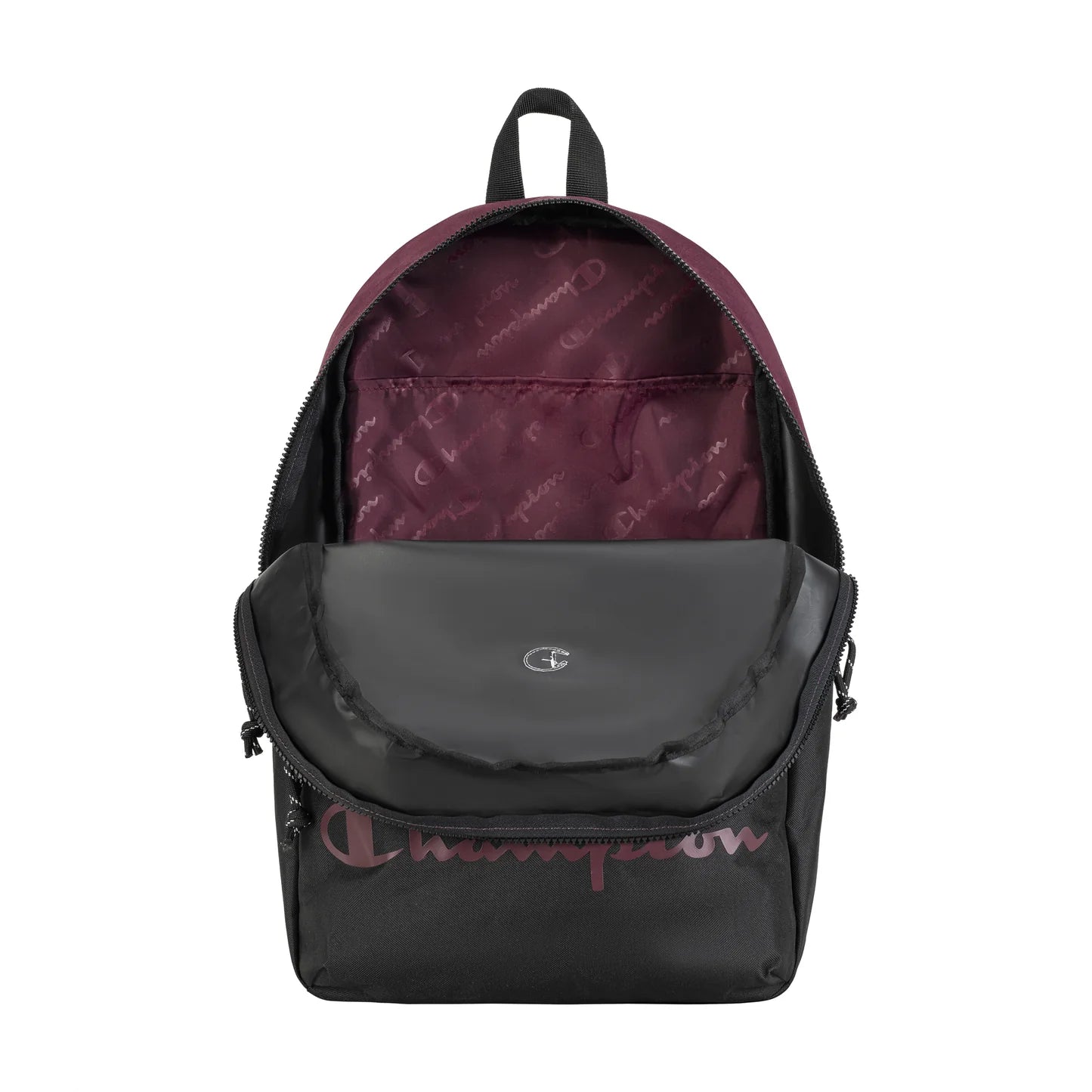 Champion Manuscript Backpack Logo - Black/Dark Red