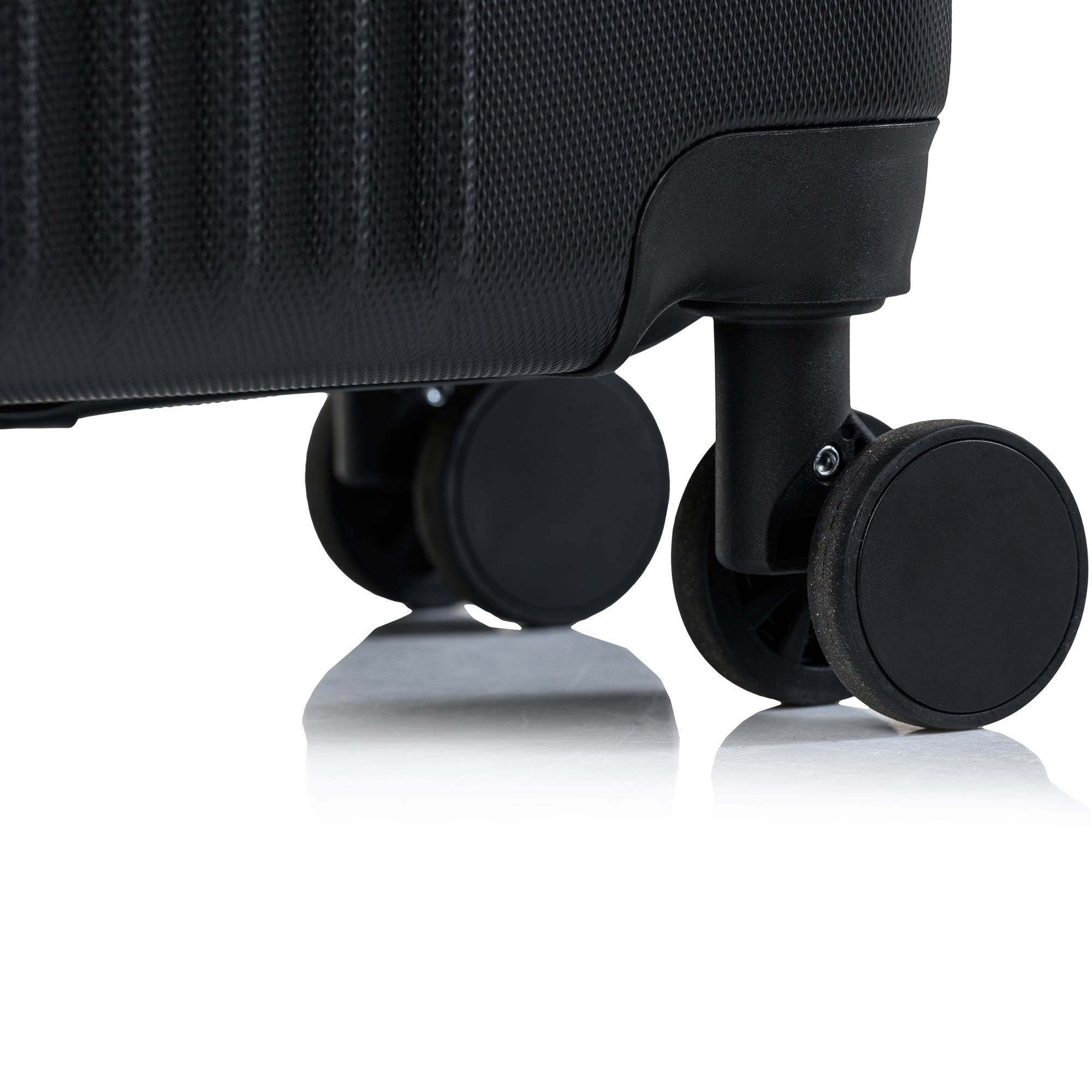 Valise à roulettes rigide noire vintage Champs