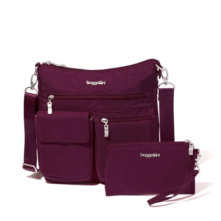 Baggallini Modern Everywhere Slim Crossbody - Mulberry