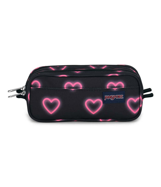 JanSport Large Accessory Pouch - Happy Hearts Black