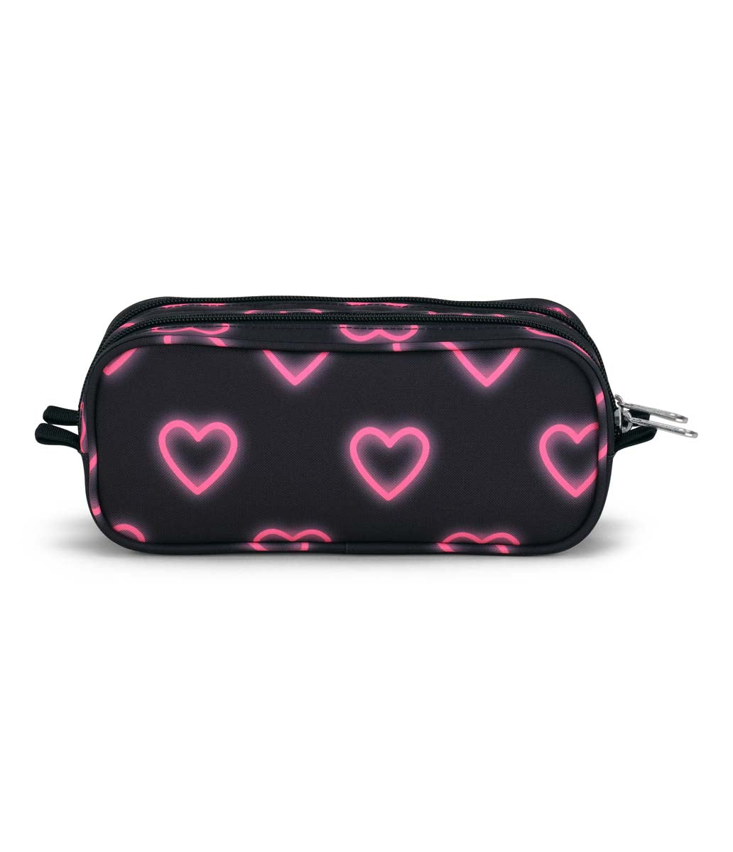 JanSport Grande pochette pour accessoires - Happy Hearts Noir