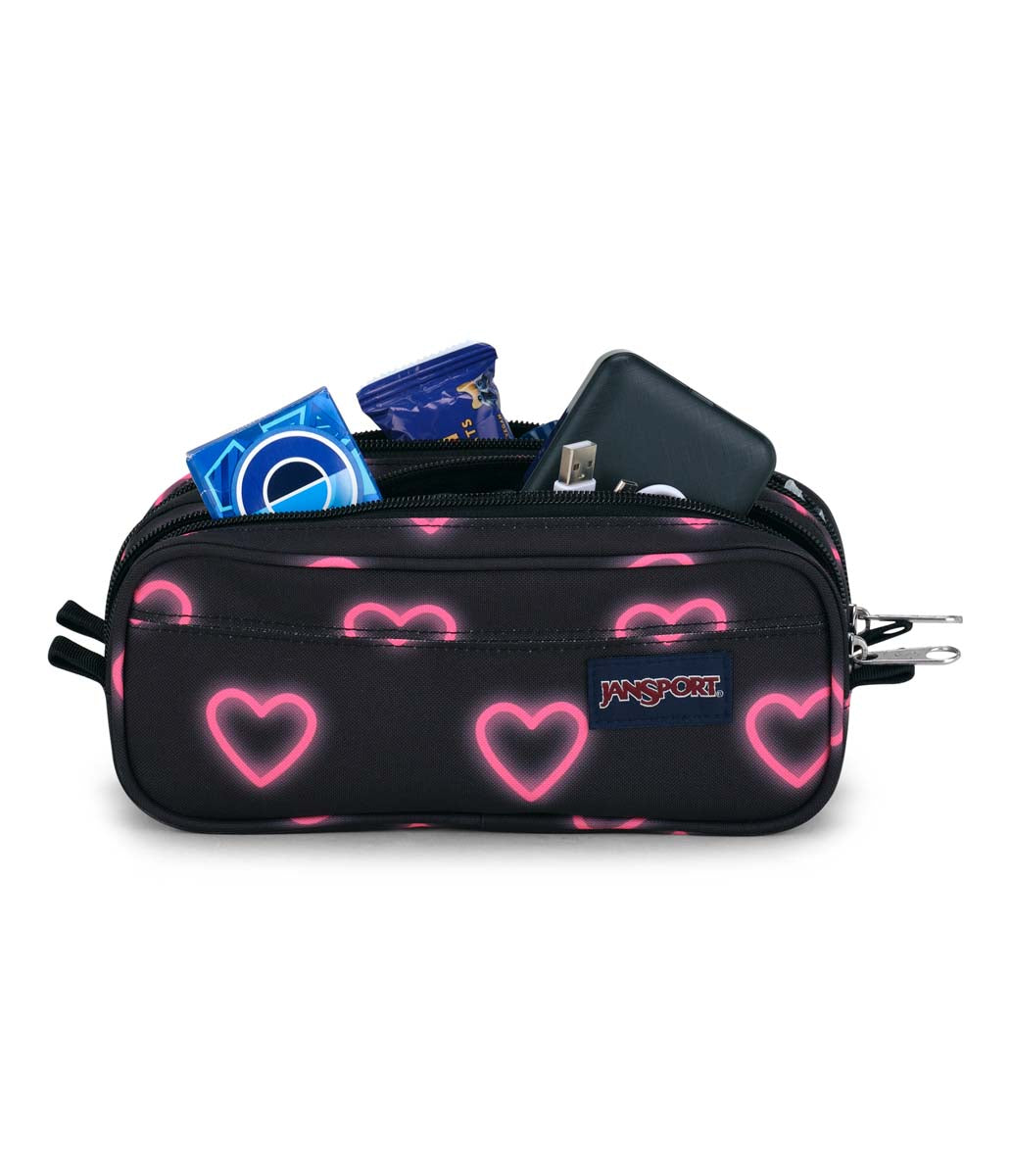 JanSport Grande pochette pour accessoires - Happy Hearts Noir