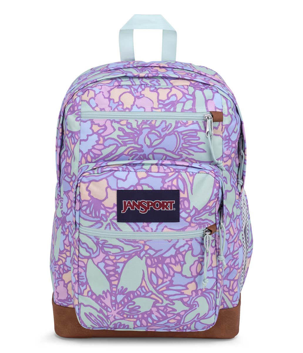 JanSport Cool Student Sac à dos - Fluide Floral Pastel Lilas