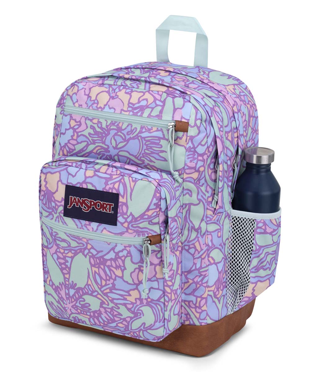 JanSport Cool Student Sac à dos - Fluide Floral Pastel Lilas