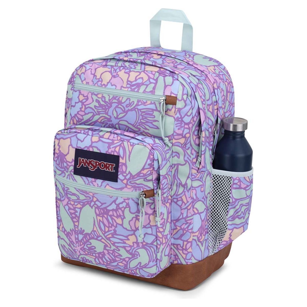 JanSport Cool Student Backpack - Fluid Floral Pastel Lilac