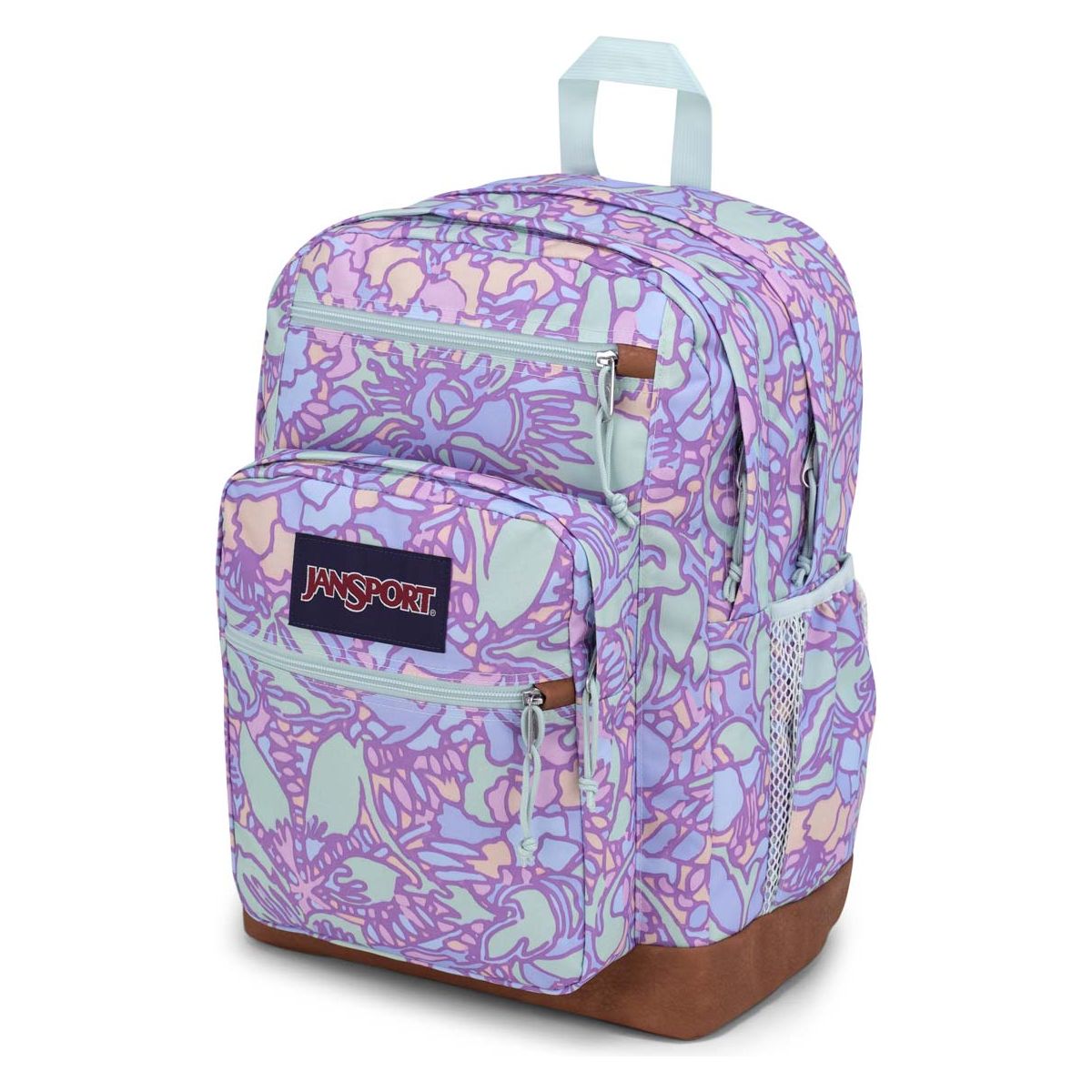 JanSport Cool Student Backpack - Fluid Floral Pastel Lilac
