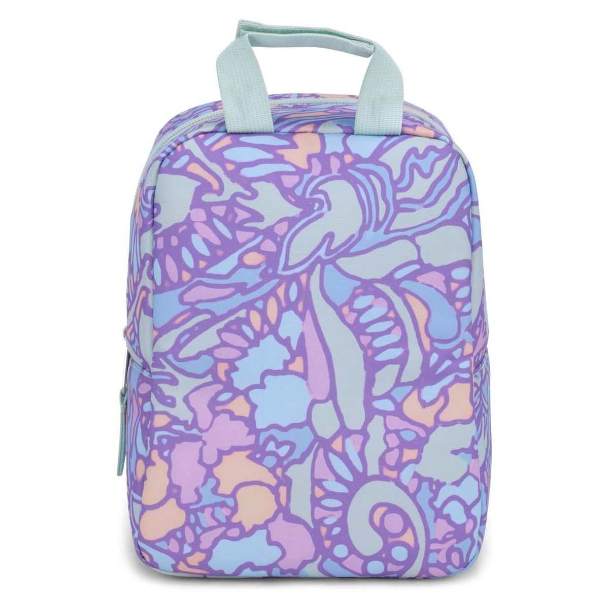 Jansport Big Break Lunch Bag Fluid Floral Pastel Lilac Bagages Mira