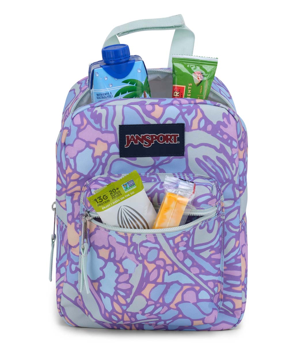 Jansport Big Break Lunch Bag - Fluid Floral Pastel Lilac