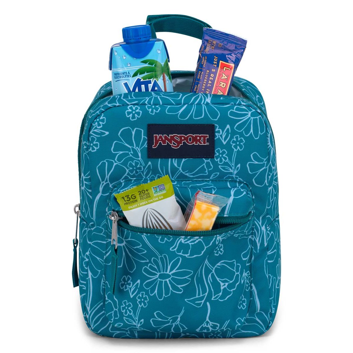 Jansport Big Break Lunch Bag - Delightful Daisies Green