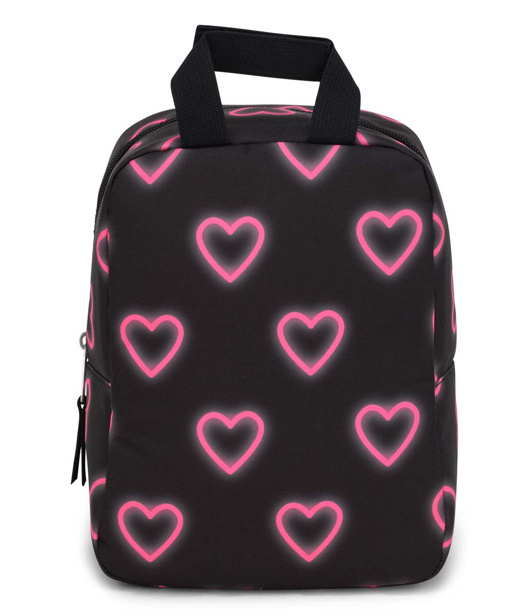 Jansport Big Break Lunch Bag - Happy Hearts Black