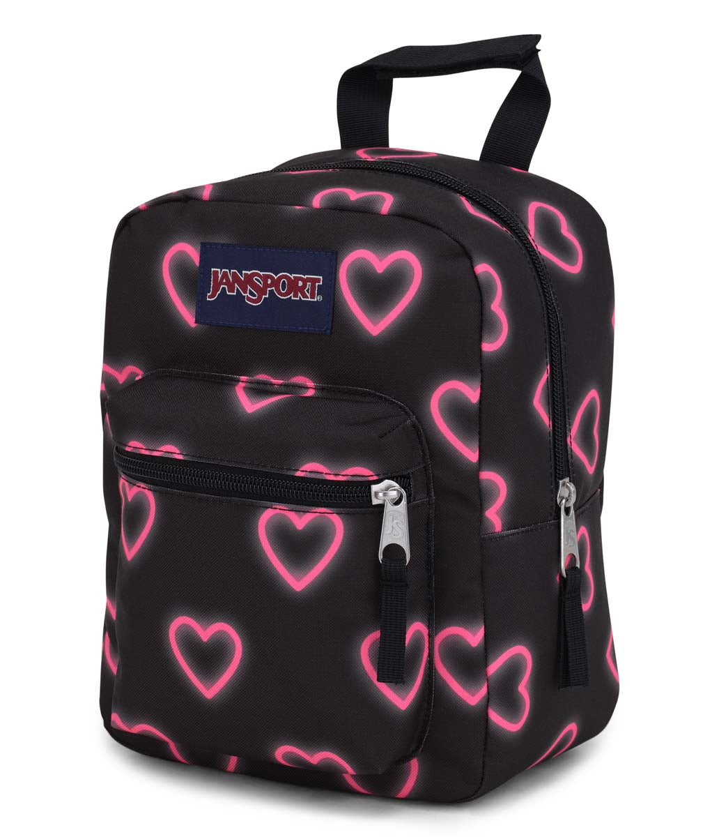 Jansport Big Break Lunch Bag - Happy Hearts Black