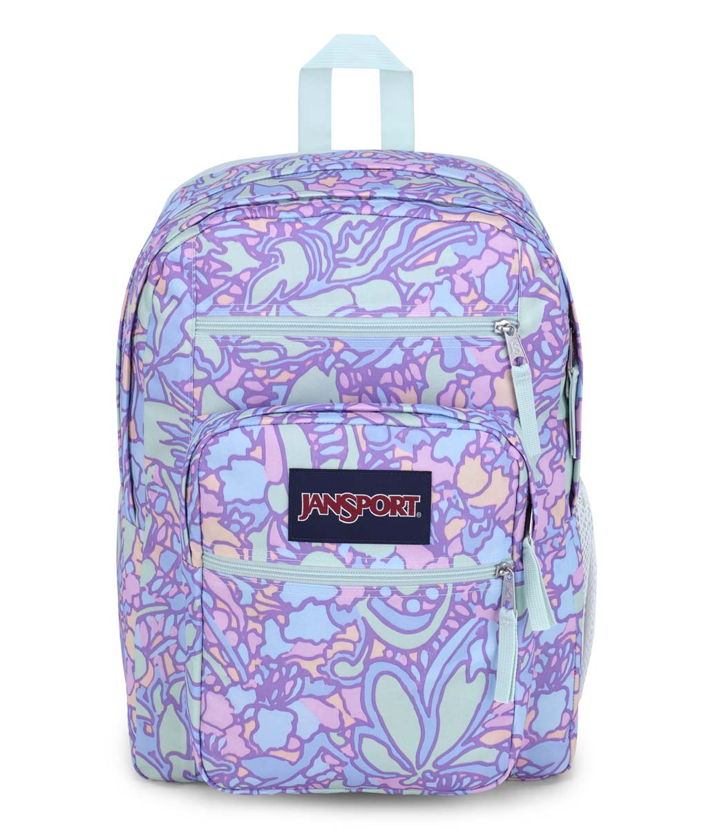 Jansport Big Student Backpack - Fluid Floral Pastel Lilac