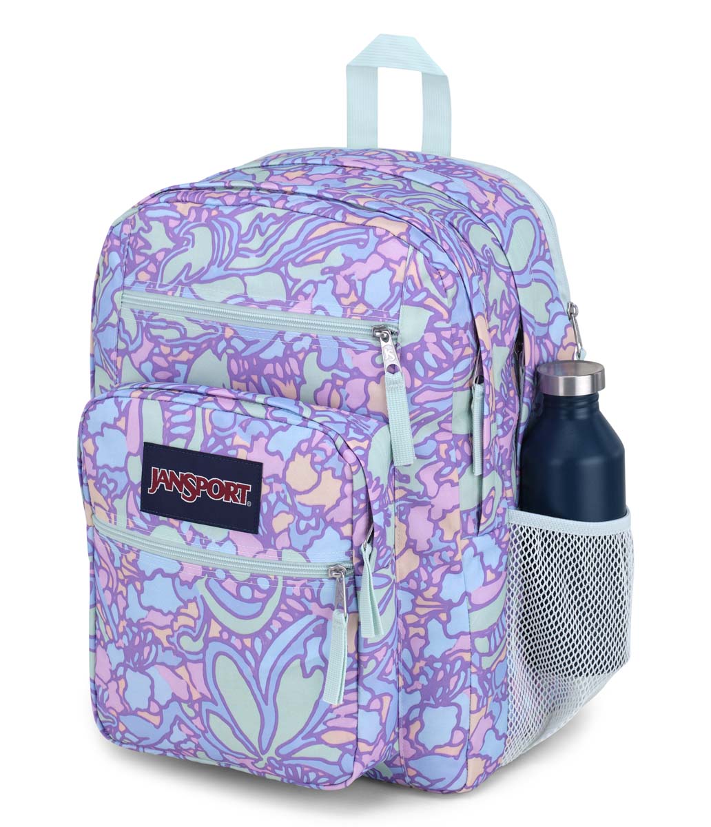 Jansport Big Student Backpack - Fluid Floral Pastel Lilac