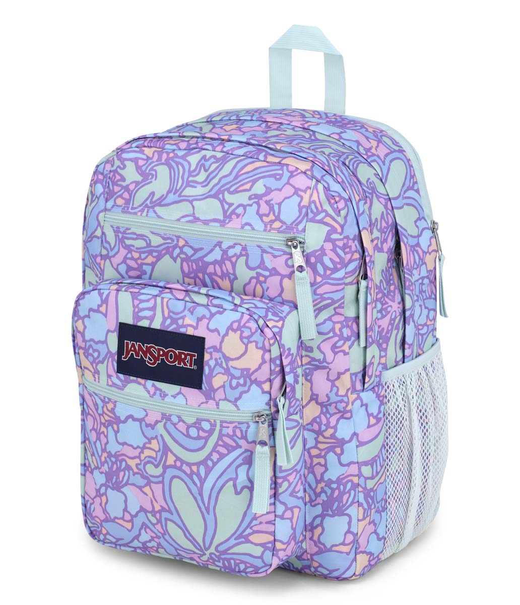 Jansport Big Student Backpack - Fluid Floral Pastel Lilac