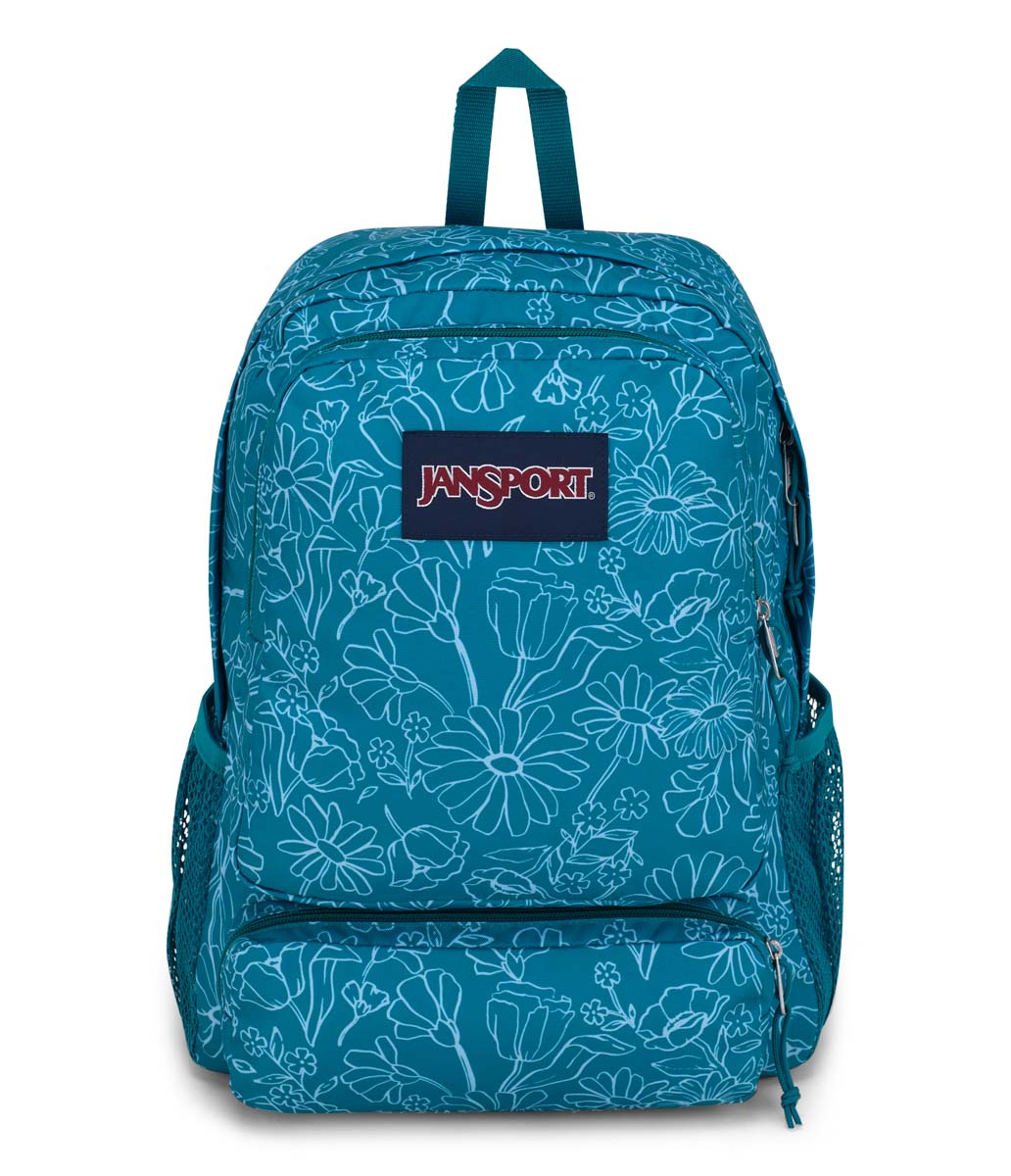 Jansport Doubleton Backpack -  Delightful Daisies Green