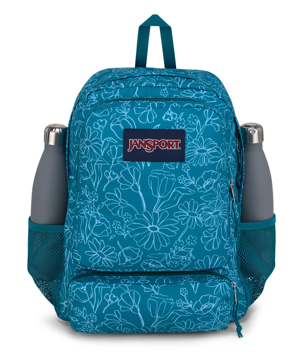 Jansport Doubleton Backpack -  Delightful Daisies Green