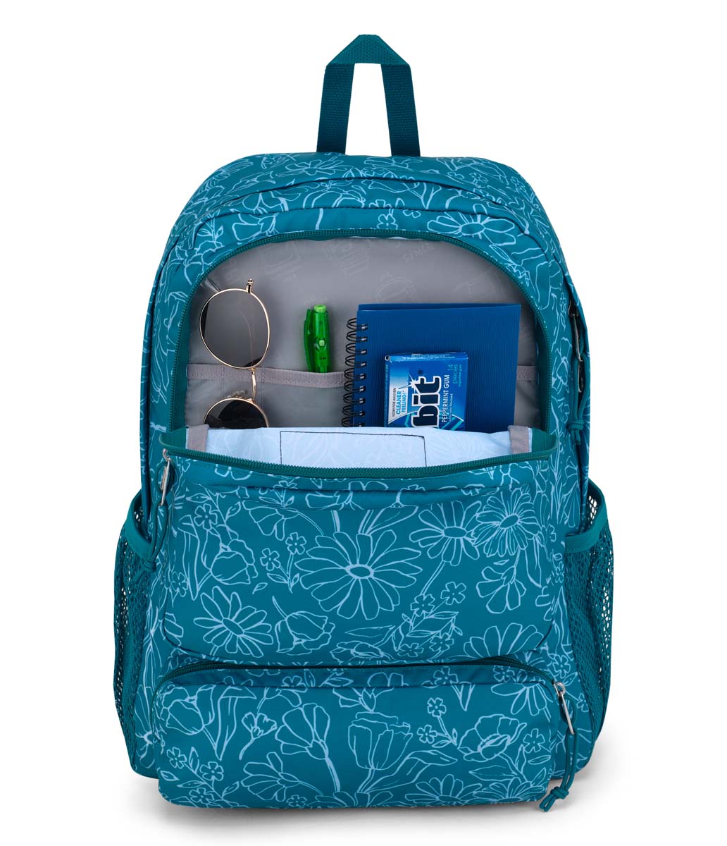 Jansport Doubleton Backpack -  Delightful Daisies Green