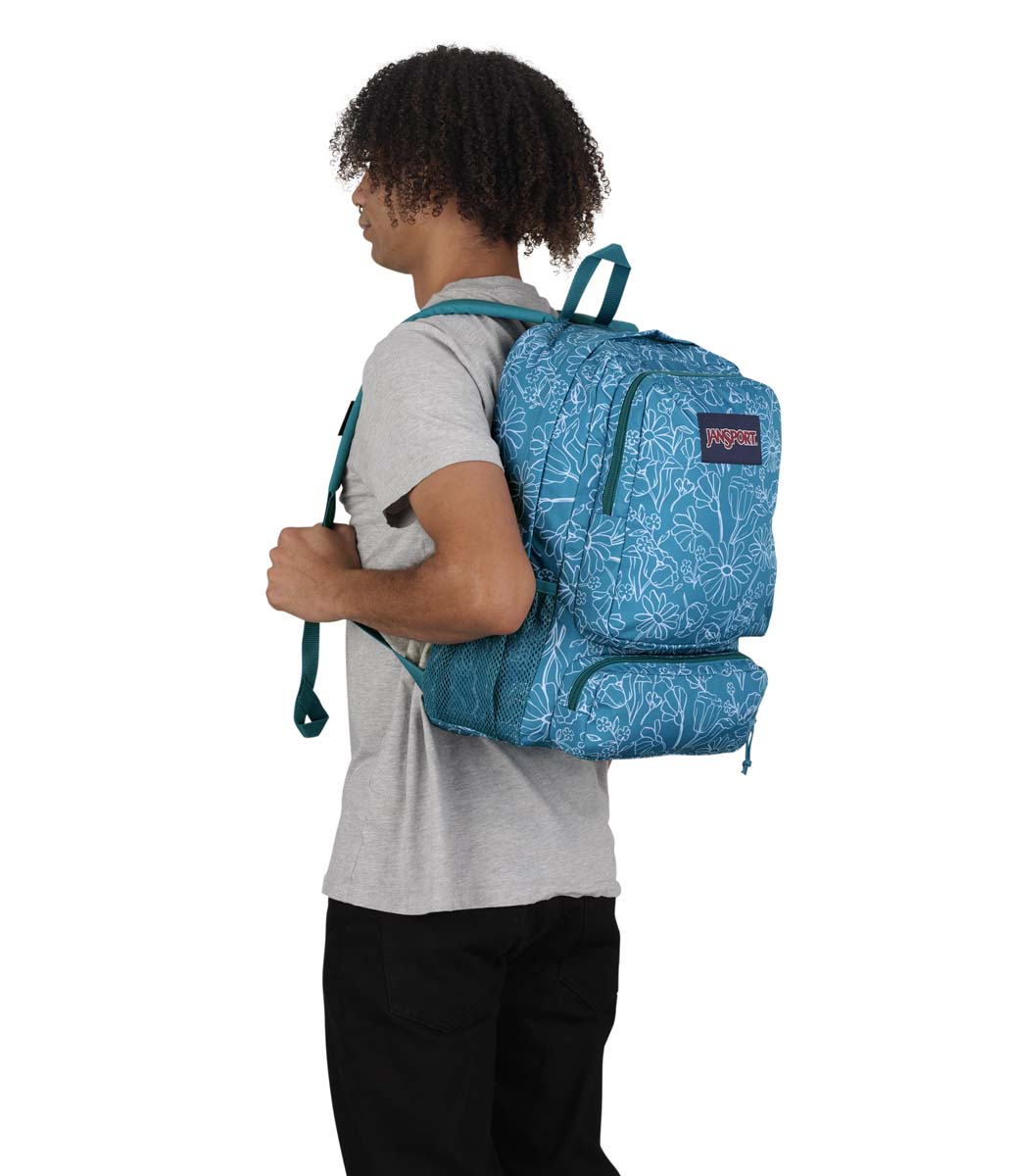 Jansport Doubleton Backpack -  Delightful Daisies Green