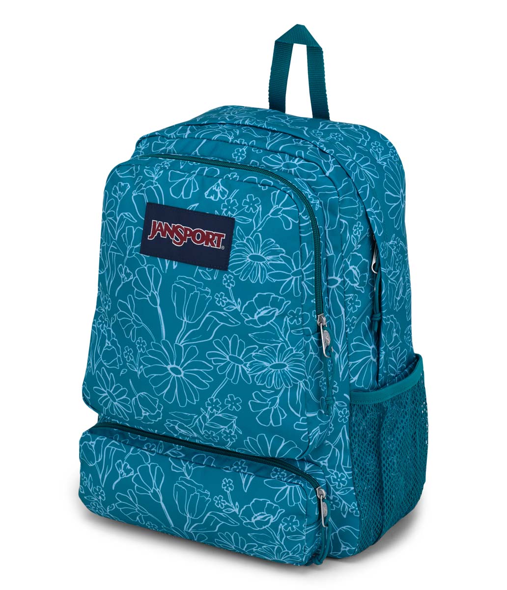 Jansport Doubleton Backpack -  Delightful Daisies Green