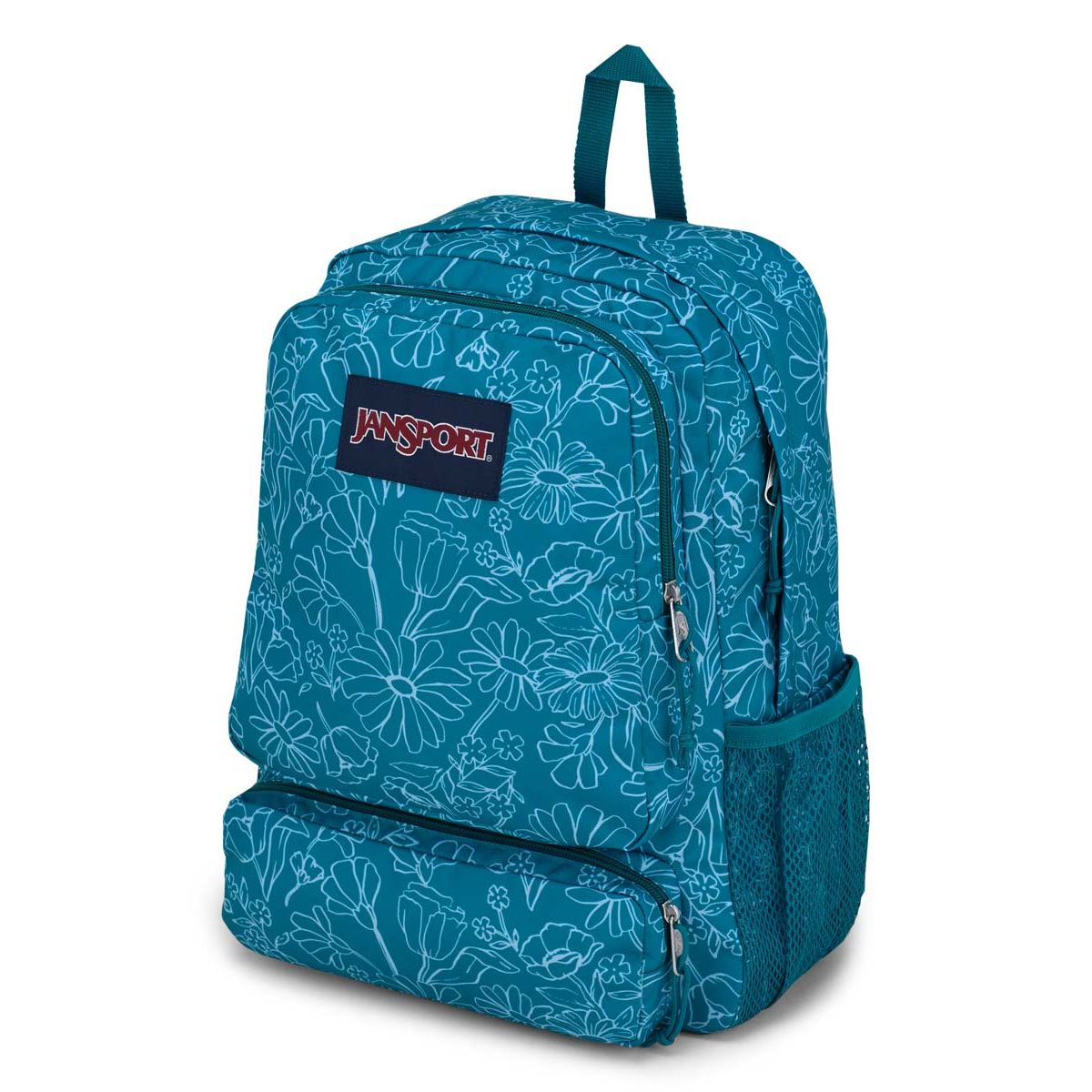 Jansport Doubleton Backpack -  Delightful Daisies Green