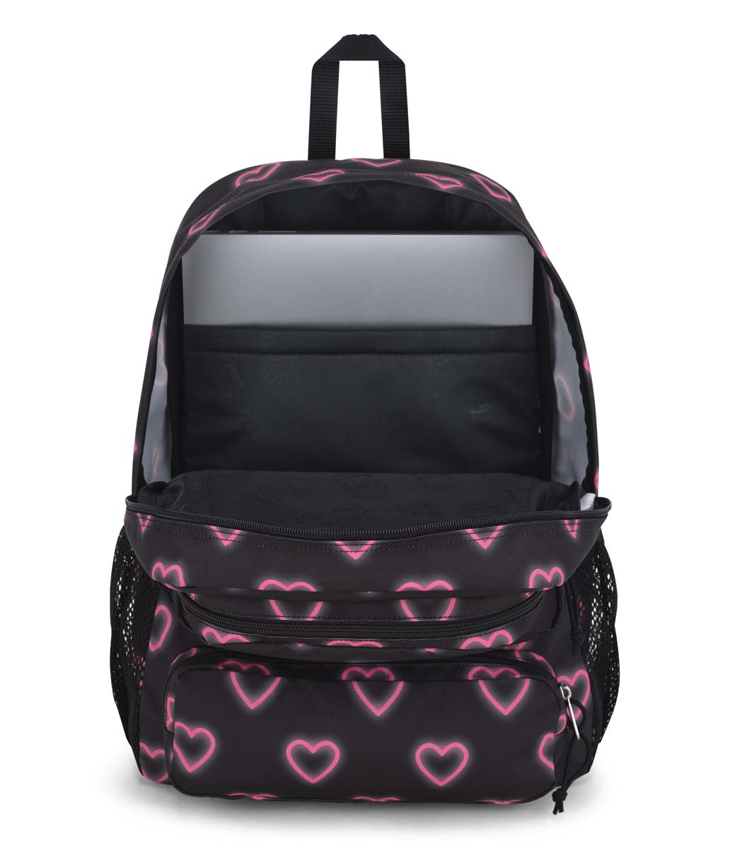 Jansport Doubleton Backpack - Happy Hearts Black