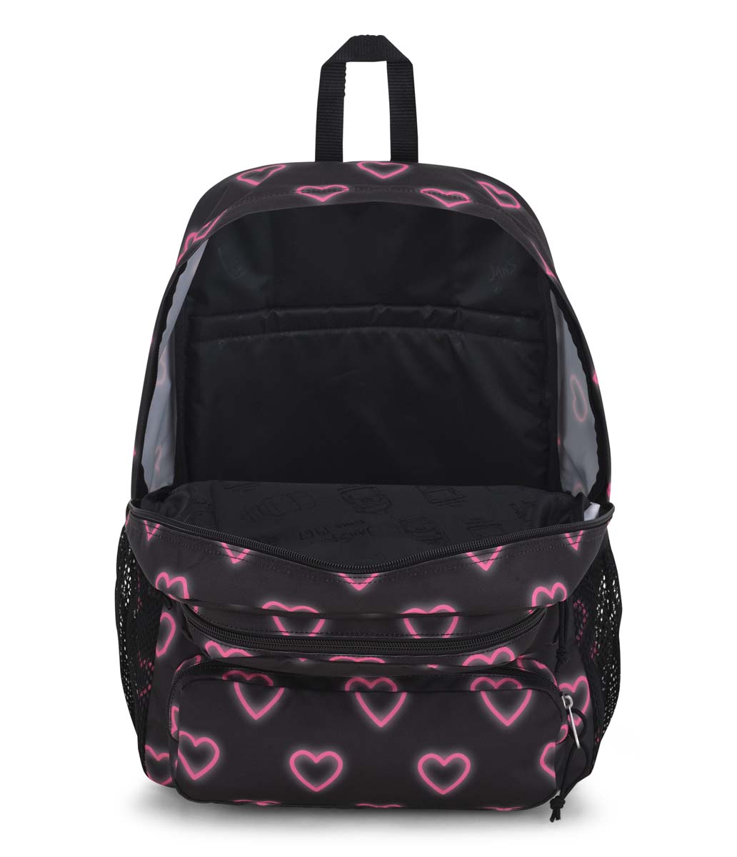 Jansport Doubleton Backpack - Happy Hearts Black