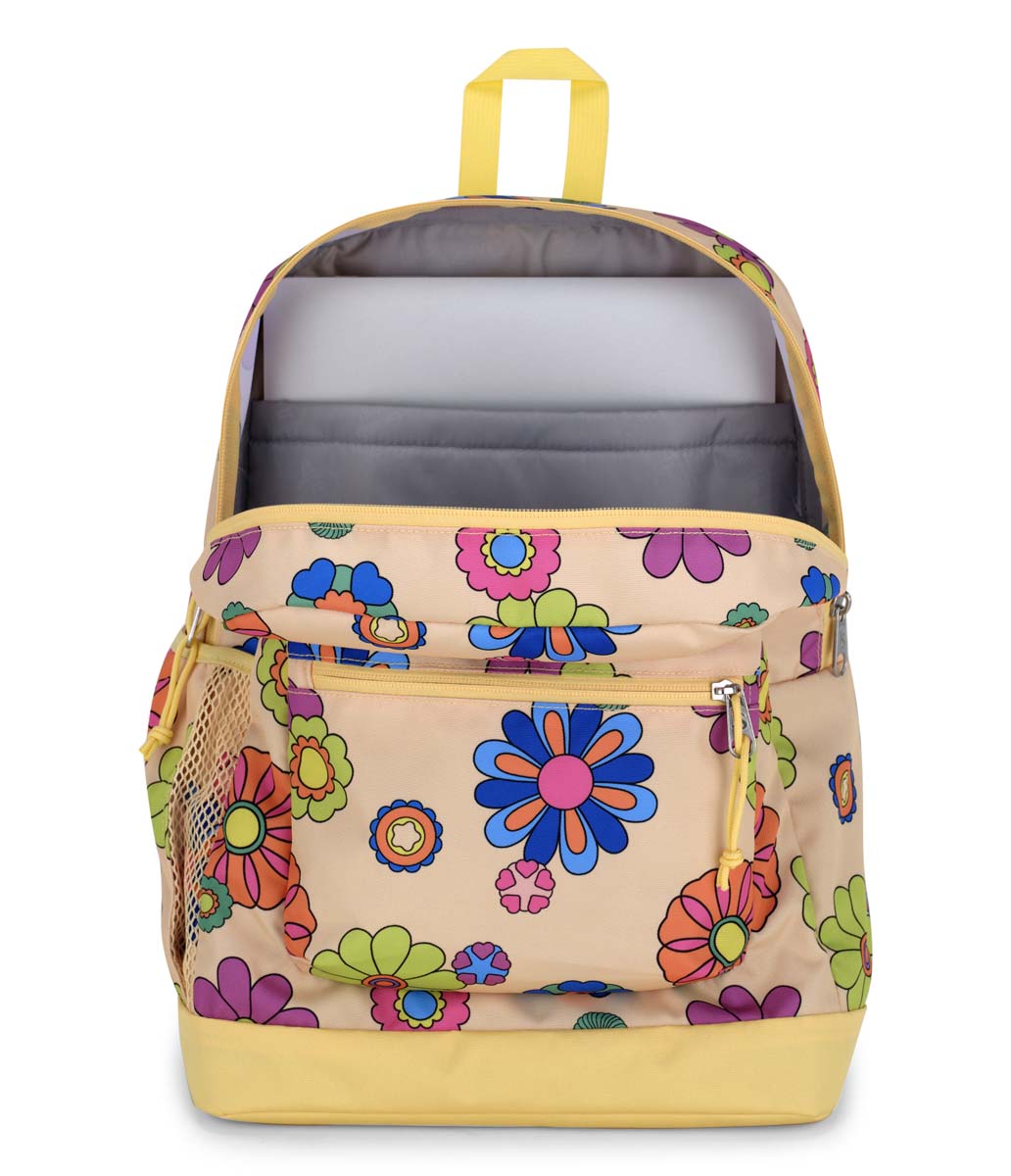 JanSport Cross Town Plus Laptop Backpack - Power to the flower