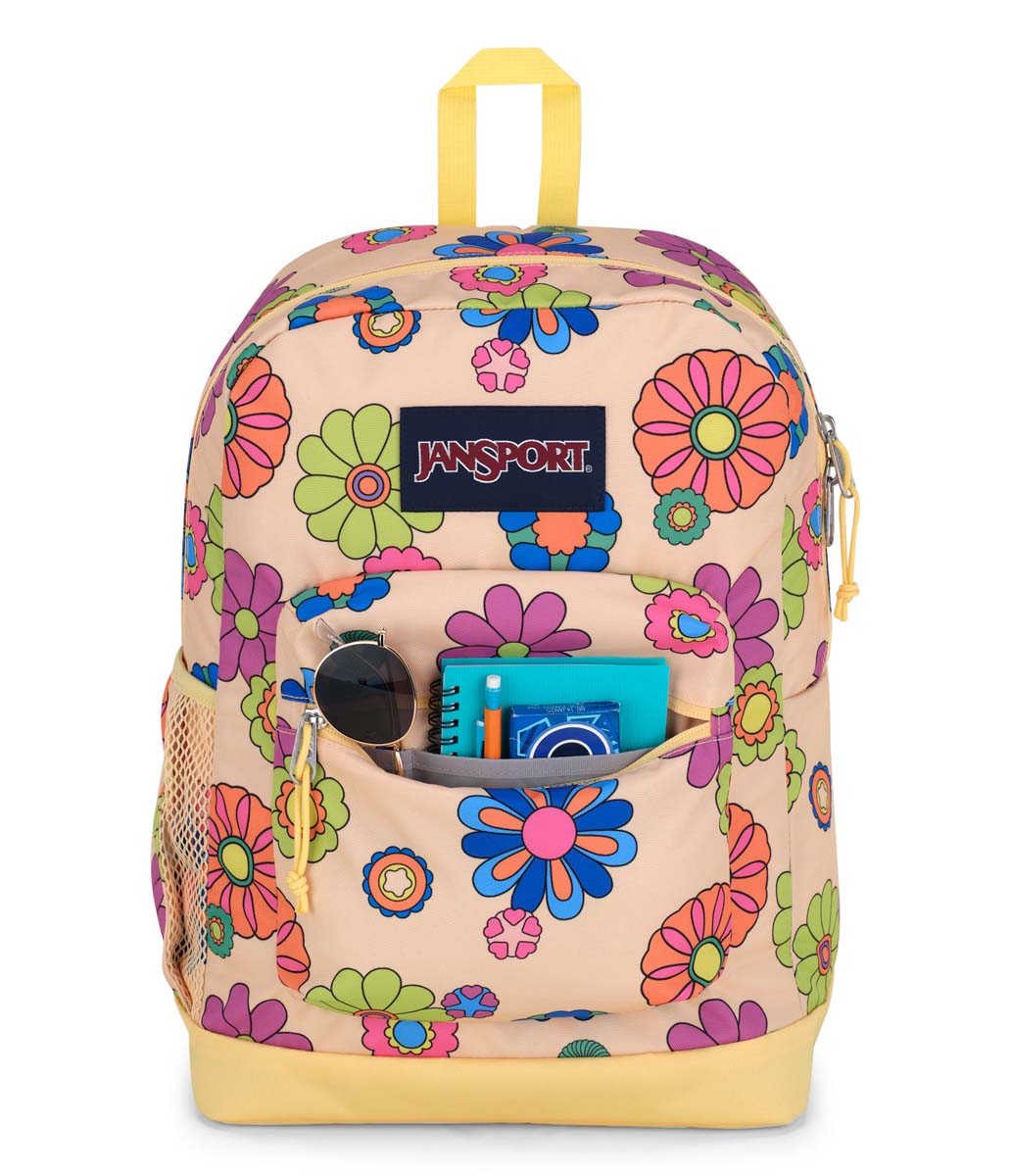 JanSport Cross Town Plus Laptop Backpack - Power to the flower