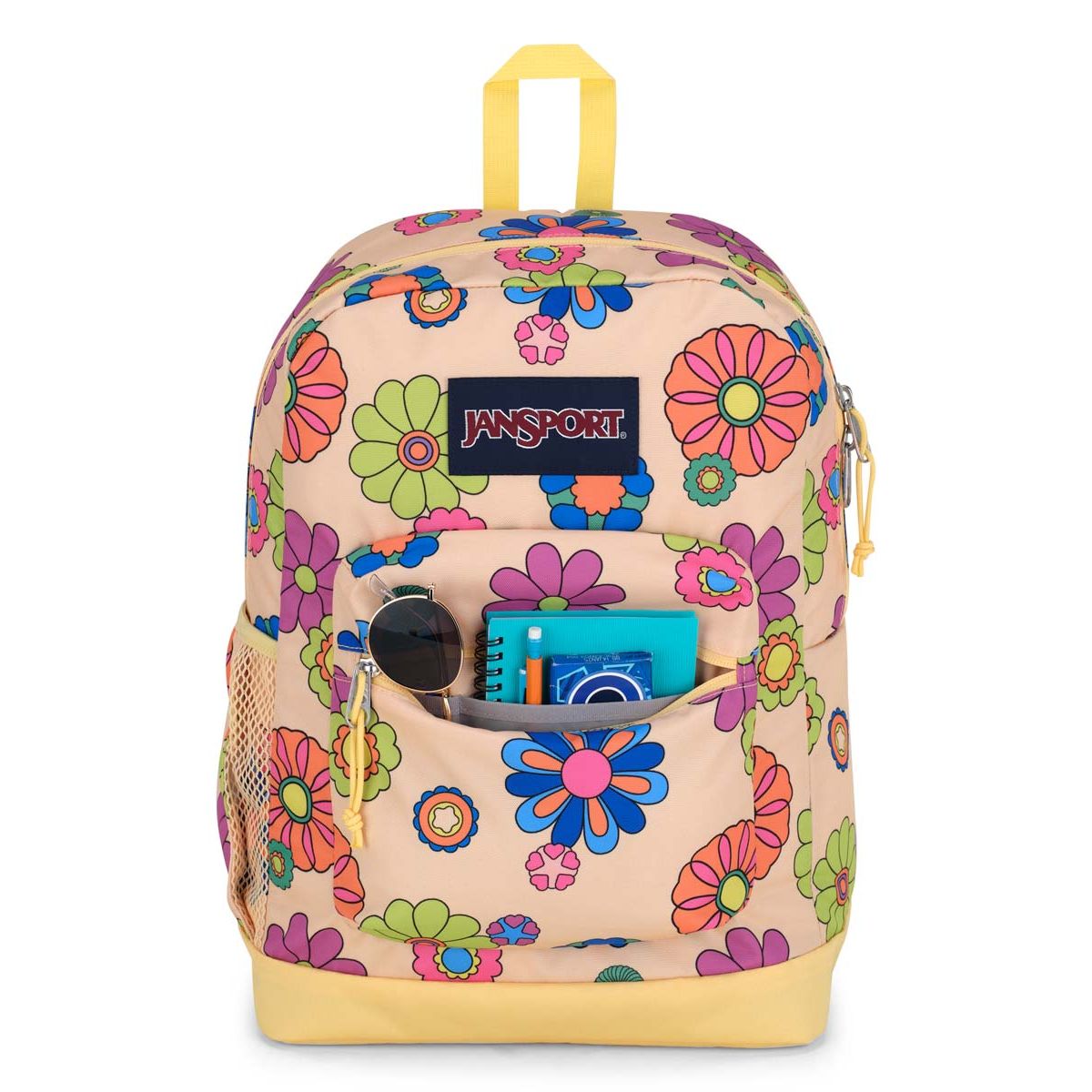Sac à dos pour ordinateur portable JanSport Cross Town Plus - Le pouvoir de la fleur