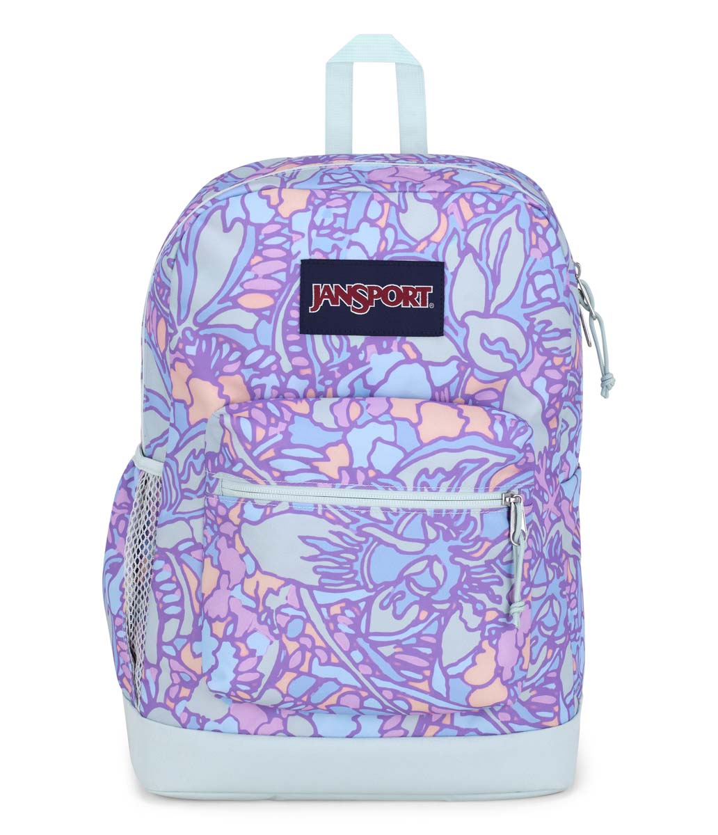 Sac à dos pour ordinateur portable JanSport Cross Town Plus - Lilas pastel floral fluide