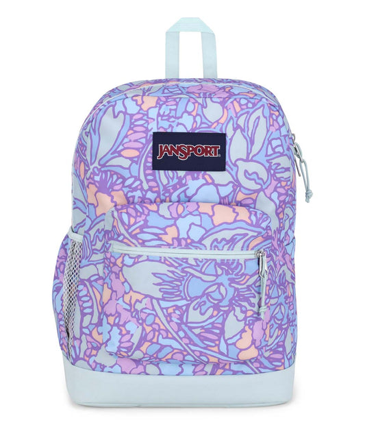 JanSport Cross Town Plus Laptop Backpack - Fluid Floral Pastel Lilac