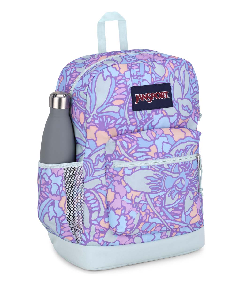 Sac à dos pour ordinateur portable JanSport Cross Town Plus - Lilas pastel floral fluide