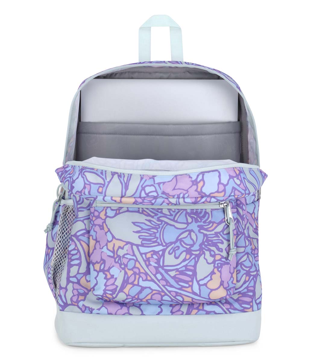 Sac à dos pour ordinateur portable JanSport Cross Town Plus - Lilas pastel floral fluide