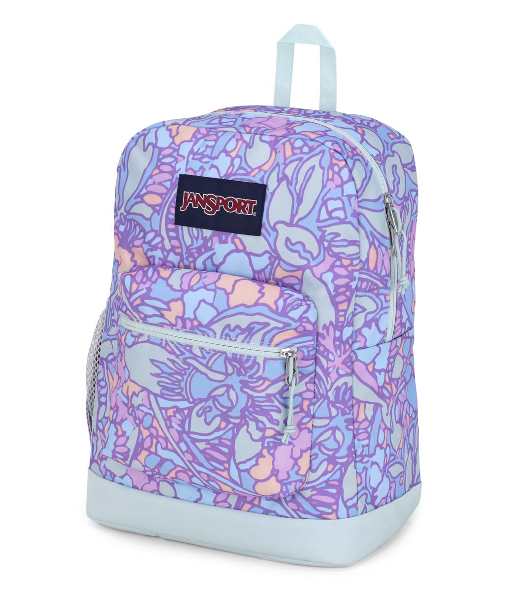 Sac à dos pour ordinateur portable JanSport Cross Town Plus - Lilas pastel floral fluide