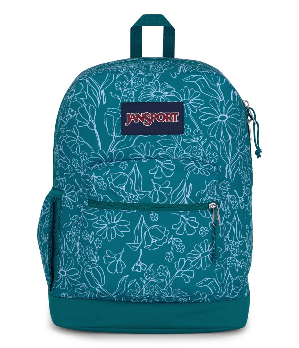 Sac à dos pour ordinateur portable JanSport Cross Town Plus - Delightful Daisies Green